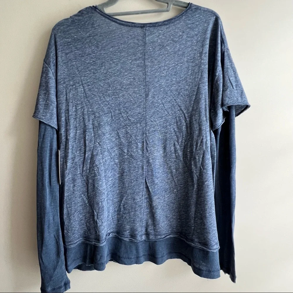 Free people blue long sleeve - Picture 5 of 7